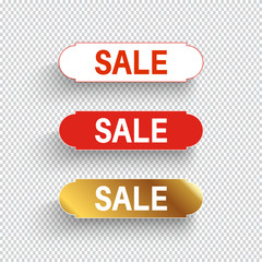 Set of color SALE banners. Vector illustration.