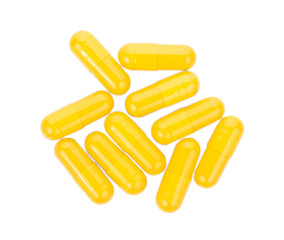 pills capsules isolated on white background