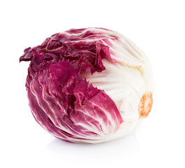 Fototapeta premium Radicchio, red salad isolated on white background