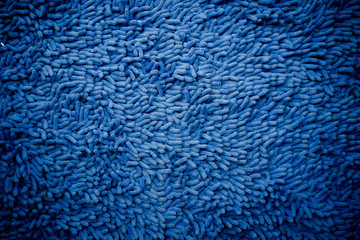 blue carpet.  blue fabric texture background. closeup