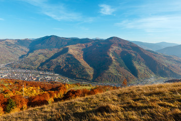 Autumn Carpathian mountain, Rakhiv, Ukraine