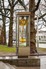 Fototapeta na wymiar Big clock on the street, Dresden, Saxony, Germany
