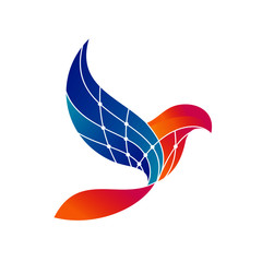 Dove bird vector logo stock vector