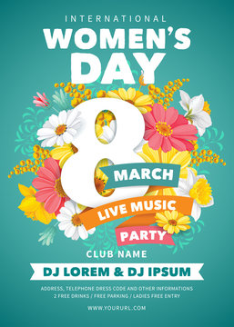 Womens Day party flyer