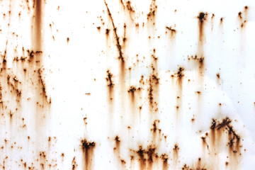 Old rusty white metal. The rust on metal background. Grunge wall background - obrazy, fototapety, plakaty
