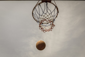 Basketball Flight Hoop Net Outdoors © ChrisVanLennepPhoto