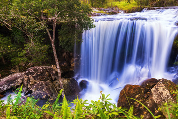 Phon Phop waterfall in rain season at Phu Kradueng National Park, Loei, Thailand