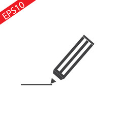 Pencil icon logo. flat. Vector.