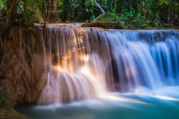 Huai Mae Khamin Waterfall at Kanchanaburi, Thailand