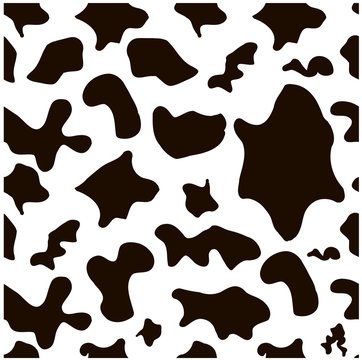 Seamless monochrome cow skin texture stock vector illustration for design