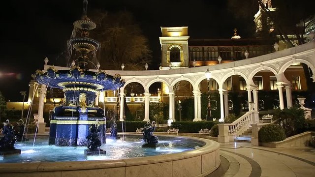 Fountain in Philarmonic gardens of Baku - Azerbaijan . Sometimes called Gubernator's or Governor's Park, is a park in Baku, Azerbaijan