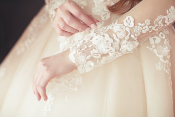 Beautiful bride in a dress 