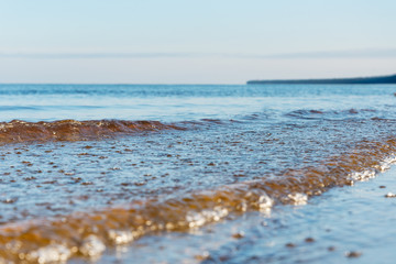 Still water in gulf of Riga, Baltic sea.