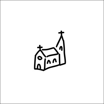 Christian church icon vector