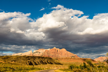 Landschaft mit Wolken in Utah Zion nationalpark