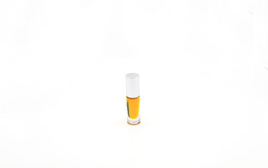 A bottle with a yellow elixir on white background, Herbal Extract, Thailand herbs