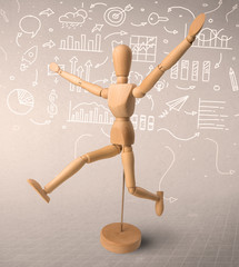 Wooden mannequin concept