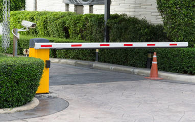 automatic barrier for home village security system with CCTV