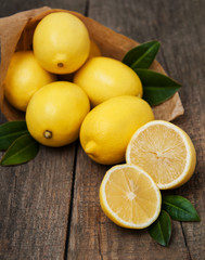Fresh ripe lemons