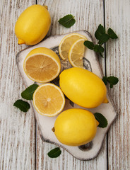 Fresh ripe lemons