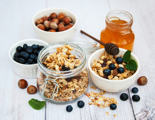 Bowl with granola