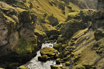 Skogafoss Waterfall, Skoga river, Iceland,