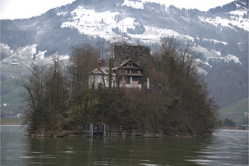 Fototapeta premium Insel Schwanau Schweiz