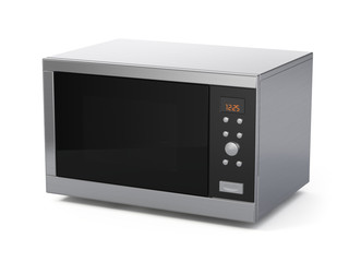 microwave isolated on white. 3d rendering