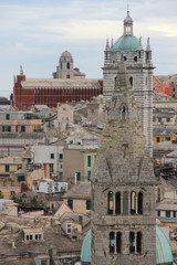 Fototapeta na wymiar Veduta dei tetti di Genova 