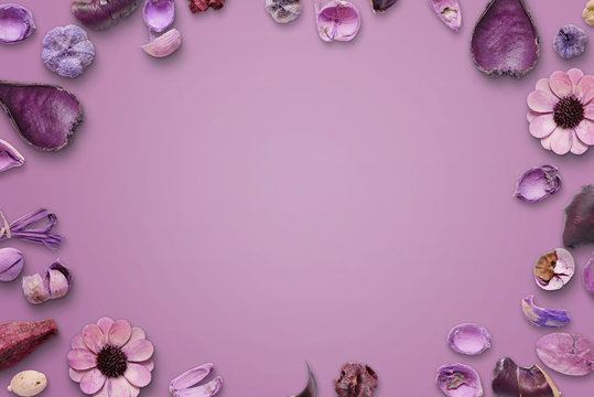 Floral pink background with free space for text or product presentation.