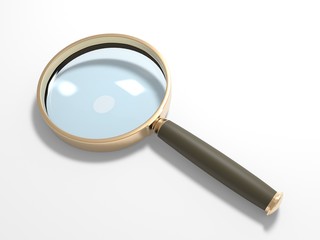 magnifying glass isolate on white