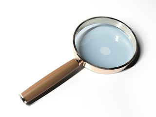 magnifying glass isolate on white