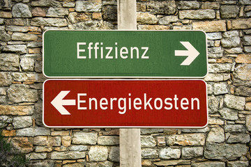 Fototapeta premium Schild 316 - Effizienz