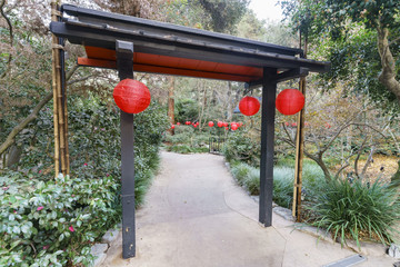 Fototapeta na wymiar Beautiful nature scene around Japanese Garden in Descanso Garden