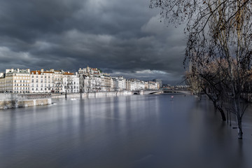 Fototapeta premium Paris Seine Crue