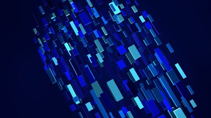 Fototapeta premium Abstract background. Multicolor geometric shapes. 3d illustration. Glass rectangles. Vivid blocks. Simple abstract backdrop. Digital image.