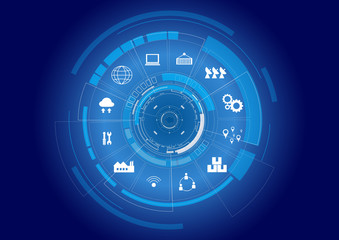 HUD or technology background