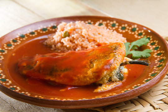 Traditional chile relleno