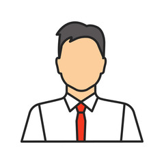 Office worker color icon