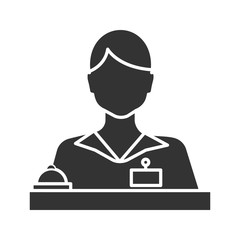 Receptionist glyph icon