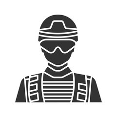 Soldier glyph icon