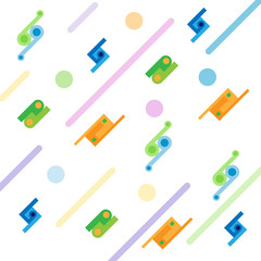 Background is created from different geometric shapes