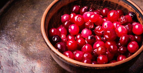 Heap of berries cranberries