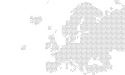 Foto - europe map dotted large - obrazy, fototapety, plakaty