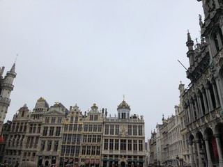 Fototapeta na wymiar Tempo invernale e Grand Place di Bruxelles, Belgio