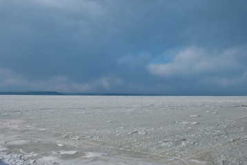 Obraz premium The frozen sea. Ice.
