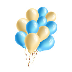 Balloons isolated on white background vector