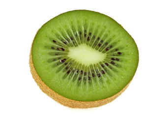 Fototapeta na wymiar Half of kiwi fruit isolated on white background