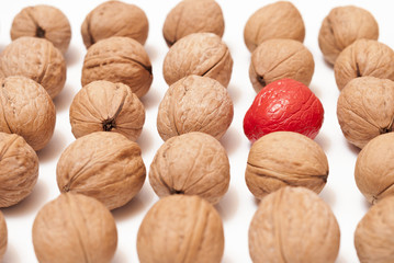 Business conceptual image. Leader, individuality, best worker, best employee, team.