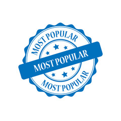 Most popular blue stamp illustration